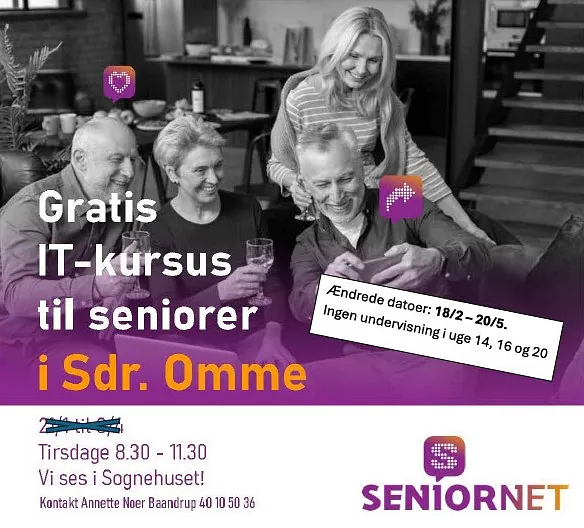 Reklame for SeniorIT i Sdr. Omme